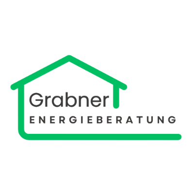 Logo von Grabner Energieberatung: stilisiertes Haus mit Schriftzug – Symbol für Kompetenz im Bereich energetischer Sanierungen.